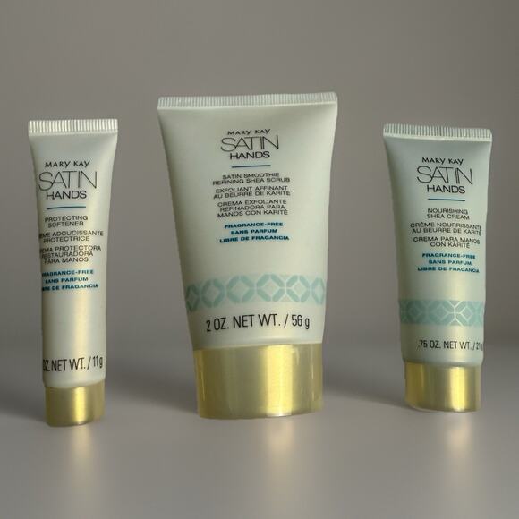 NEW Mary Kay Fragrance Free SATIN HANDS Pampering Set Deluxe MINI Travel Size - Picture 1 of 4